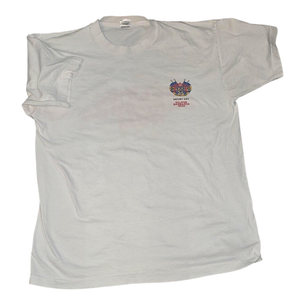 Vintage Mount Gay Rum Barbados Tee XL Made in USA FOTL Back Graphic